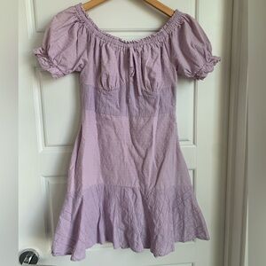 Lavender Off-Shoulder Dress